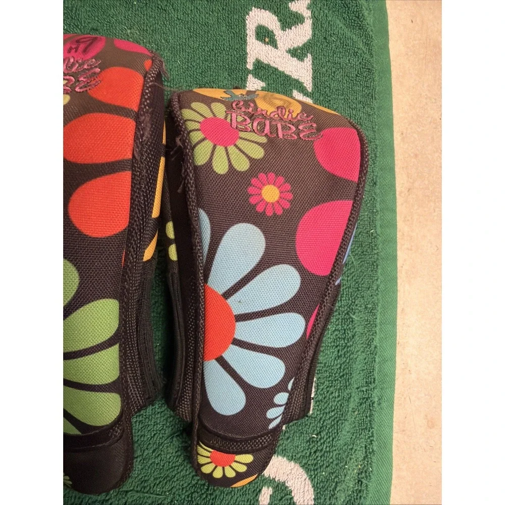 Birdie Babe Woodstock Flowered Headcovers Golf Club Head Covers Set of